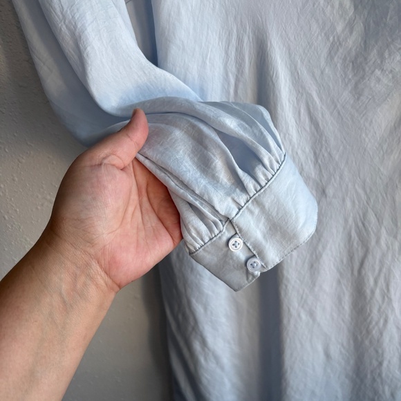 reserved Free People Powder Blue Arabella Lace Trim Midi Dress - Picture 4 of 8